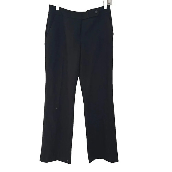 Calvin Klein Classic Fit Womens Black Ankle Trouser Pants 2 Straight Leg Office - Picture 1 of 9